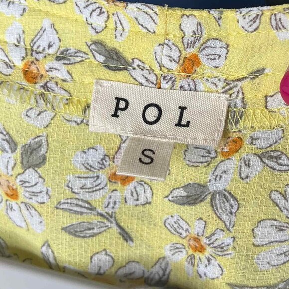 NWOT POL Yellow Floral Tunic or Swim Coverup, Size Small - Picture 3 of 5